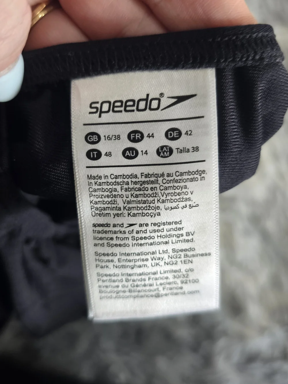 Speedo Black & Pink One-Piece Swimsuit